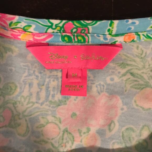 Disney Parks x Lilly Pulitzer Finn Blue Ibiza Lilly Loves Disney L/S Top - MED - Picture 10 of 13